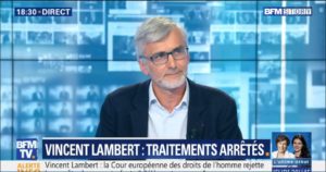 « Il y a un mystère à protéger en prenant soin de Vincent Lambert », BFMTV, 20 mai 2019.